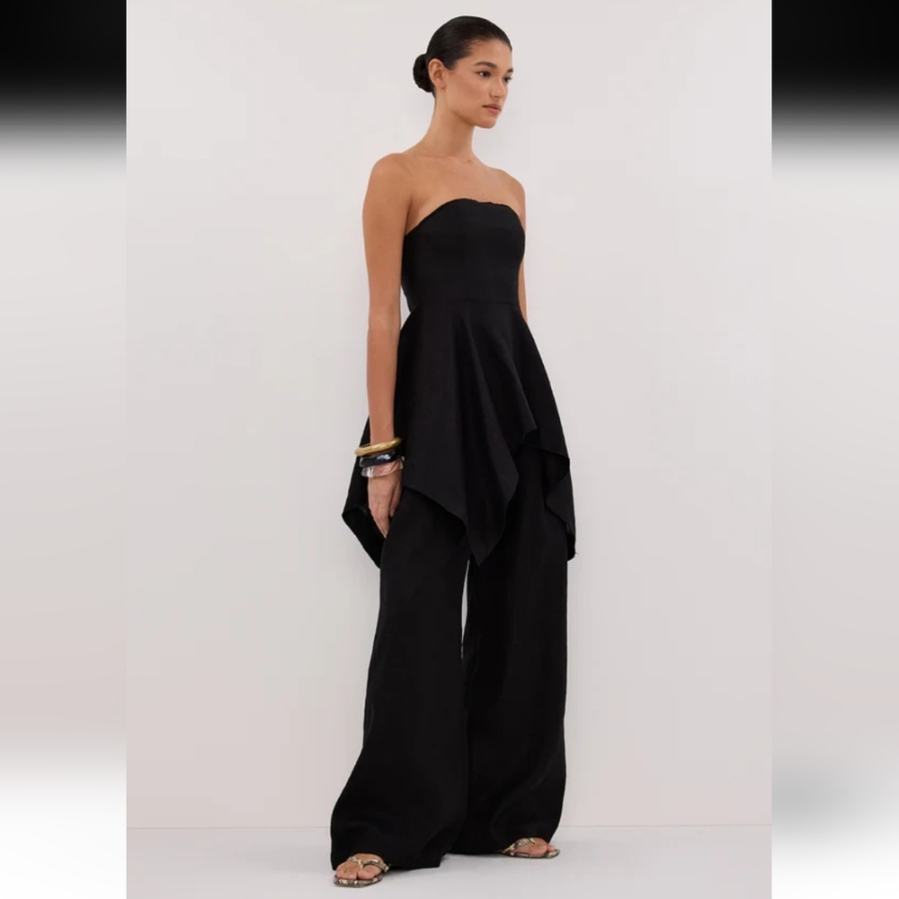 DISSH Elegant Black Strapless Maxi